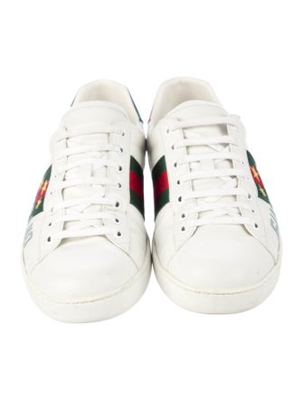 Gucci Web Accent Leather Sneakers