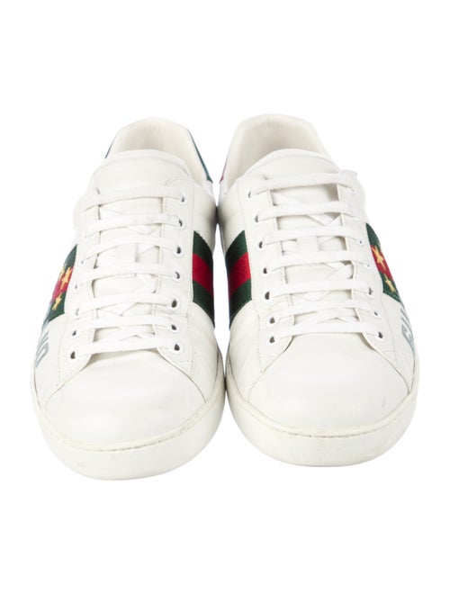 Gucci Web Accent Leather Sneakers