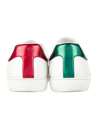 Gucci Web Accent Leather Sneakers