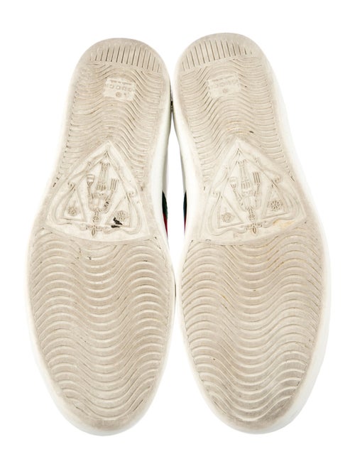 Gucci Web Accent Leather Sneakers