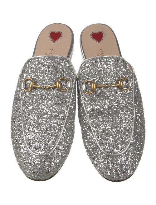 Gucci 1955 Horsebit Accent Glitter Mules