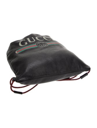 Gucci Web Logo Drawstring