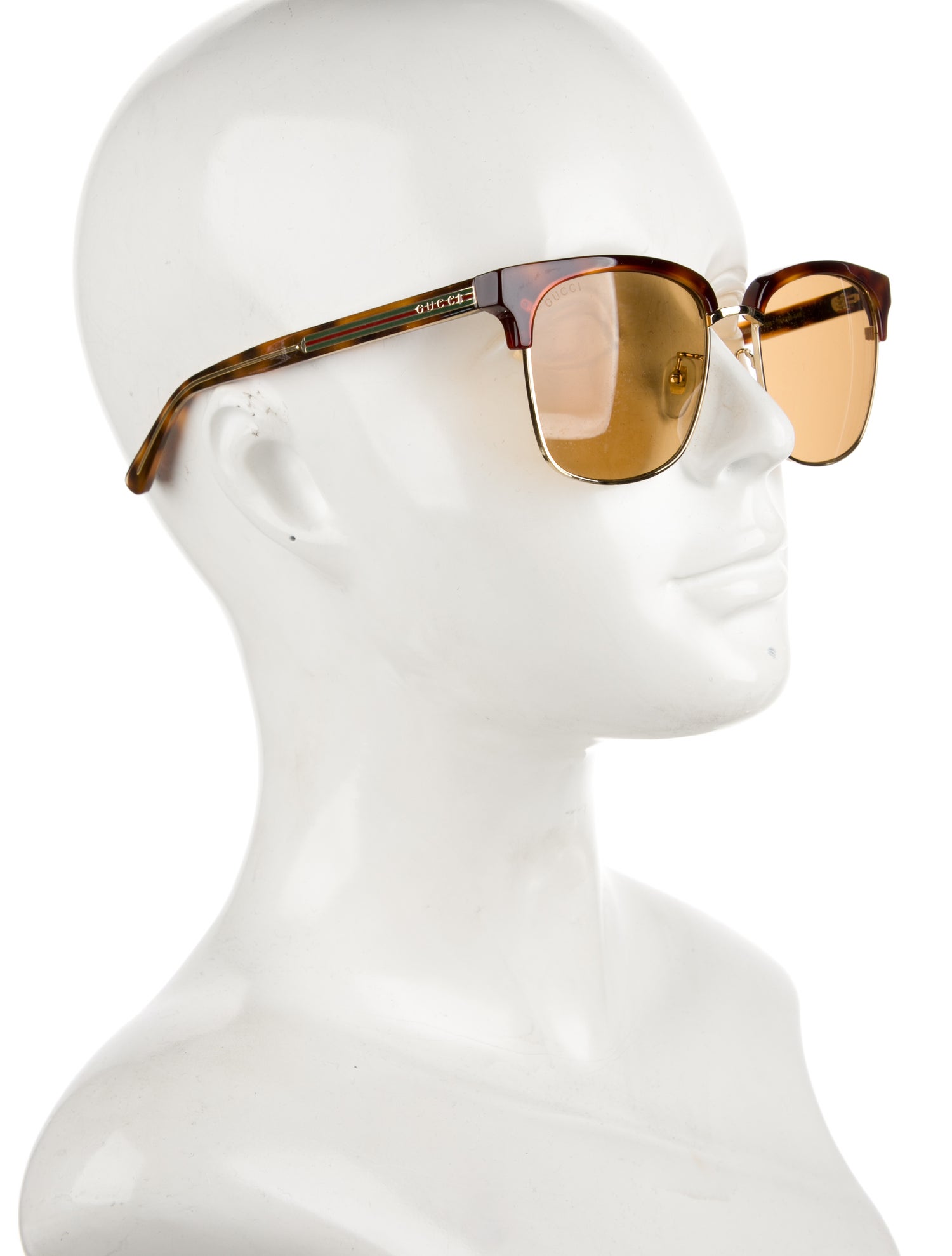 Gucci Web Accent Square Sunglasses