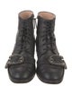 Gucci Bee Accent Leather Combat Boots