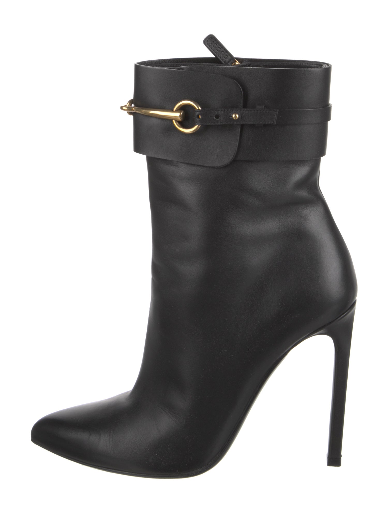 Gucci Horsebit Accent Leather Boots