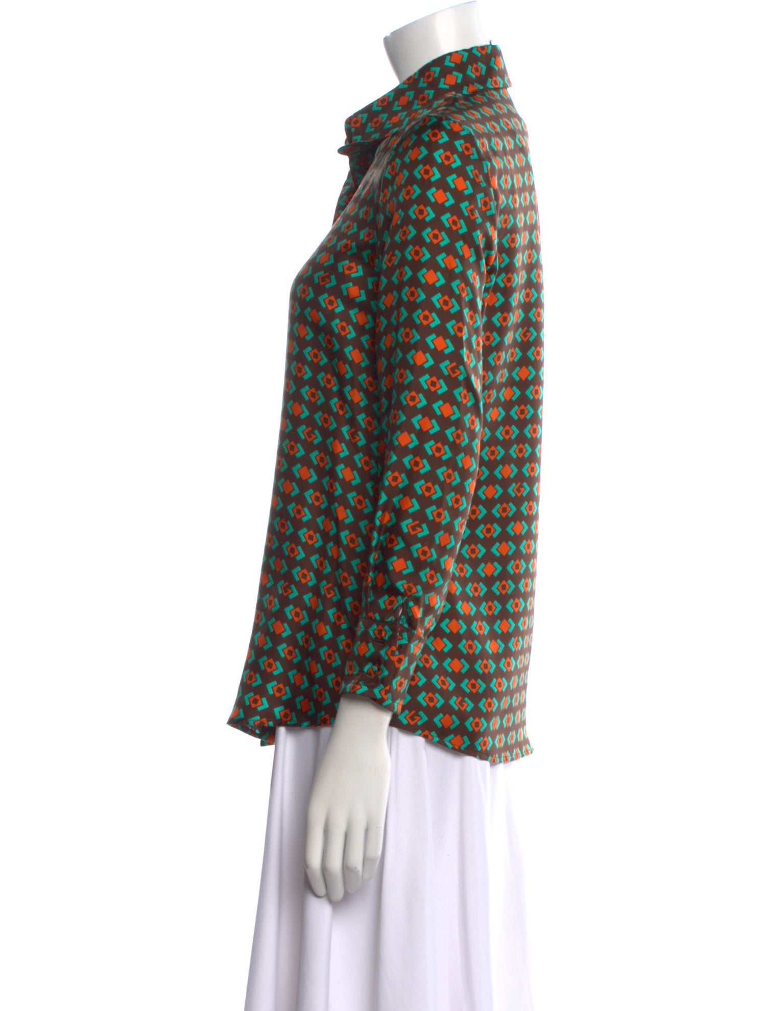 Gucci 2021 Silk Button-Up Top