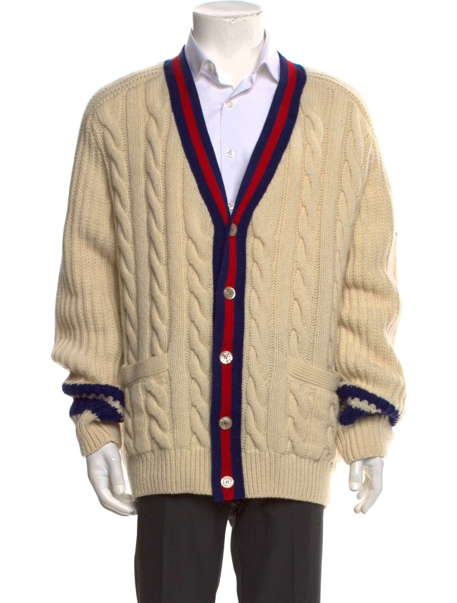 Gucci Interlocking G Logo Wool Cardigan