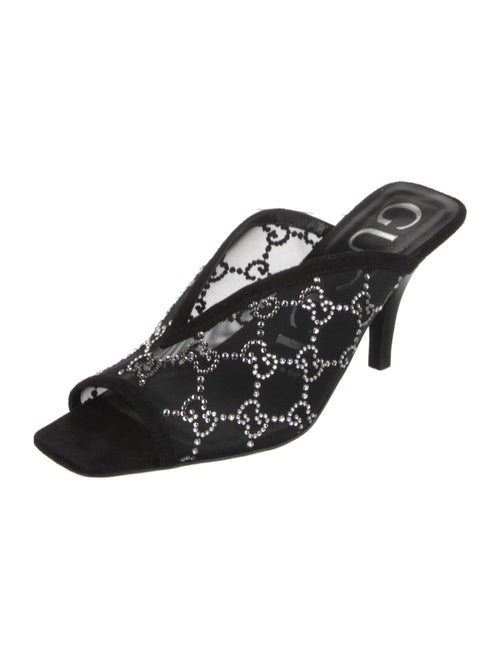 Gucci GG Crystal Mesh Slides