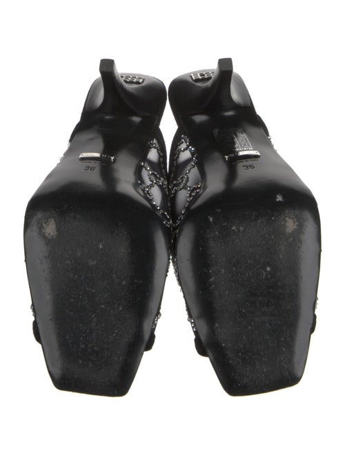 Gucci GG Crystal Mesh Slides