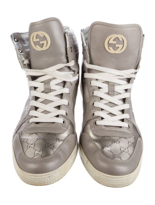 Gucci GG Imprimé Leather Hiking Boots