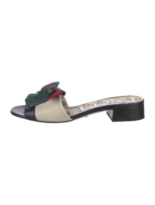 Gucci Web Accent Leather Flats