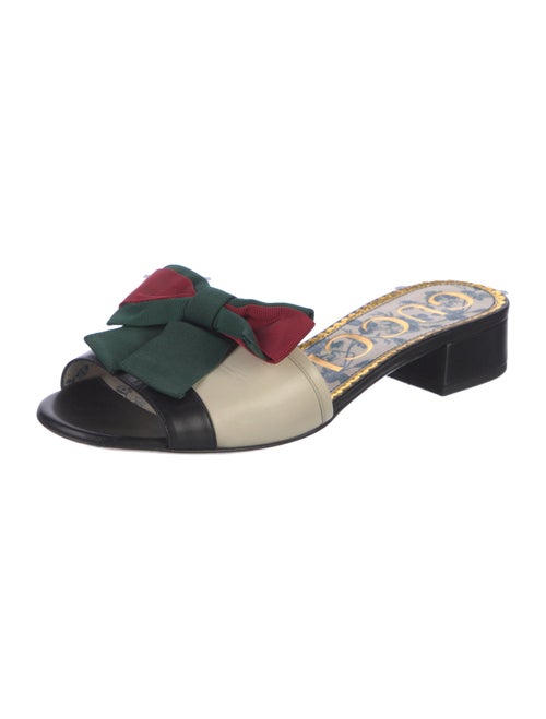 Gucci Web Accent Leather Flats