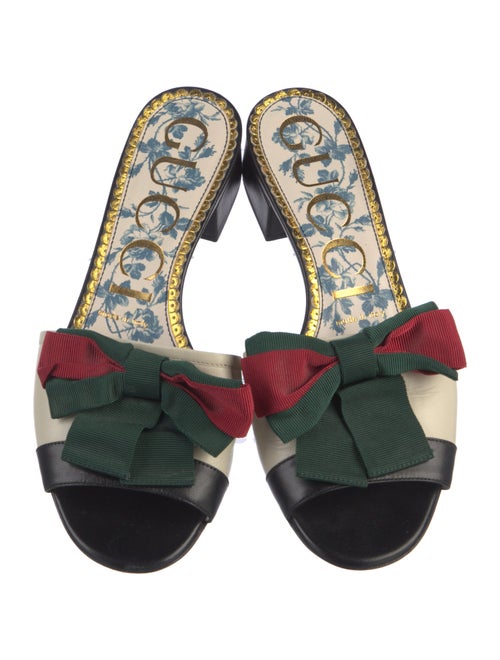 Gucci Web Accent Leather Flats