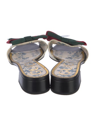 Gucci Web Accent Leather Flats