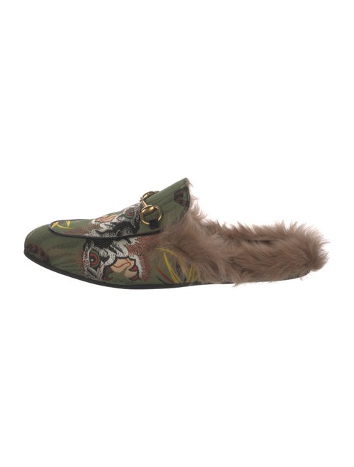 Gucci Horsebit Accent Printed Slippers