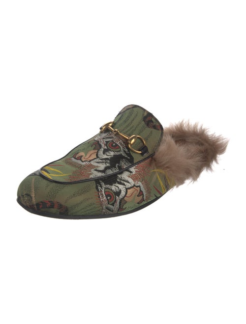 Gucci Horsebit Accent Printed Slippers