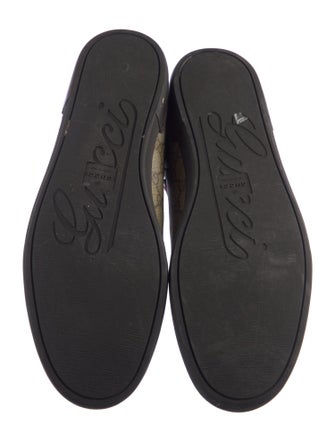 Gucci Sylvie Web Accent Leather Trim Embellishment Sneakers