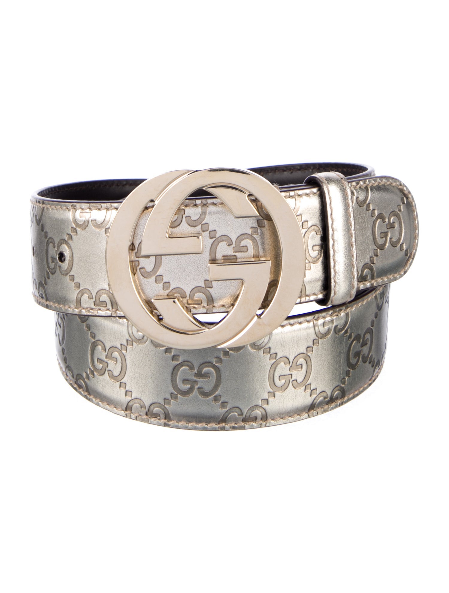 Gucci Interlocking G Logo Leather Belt