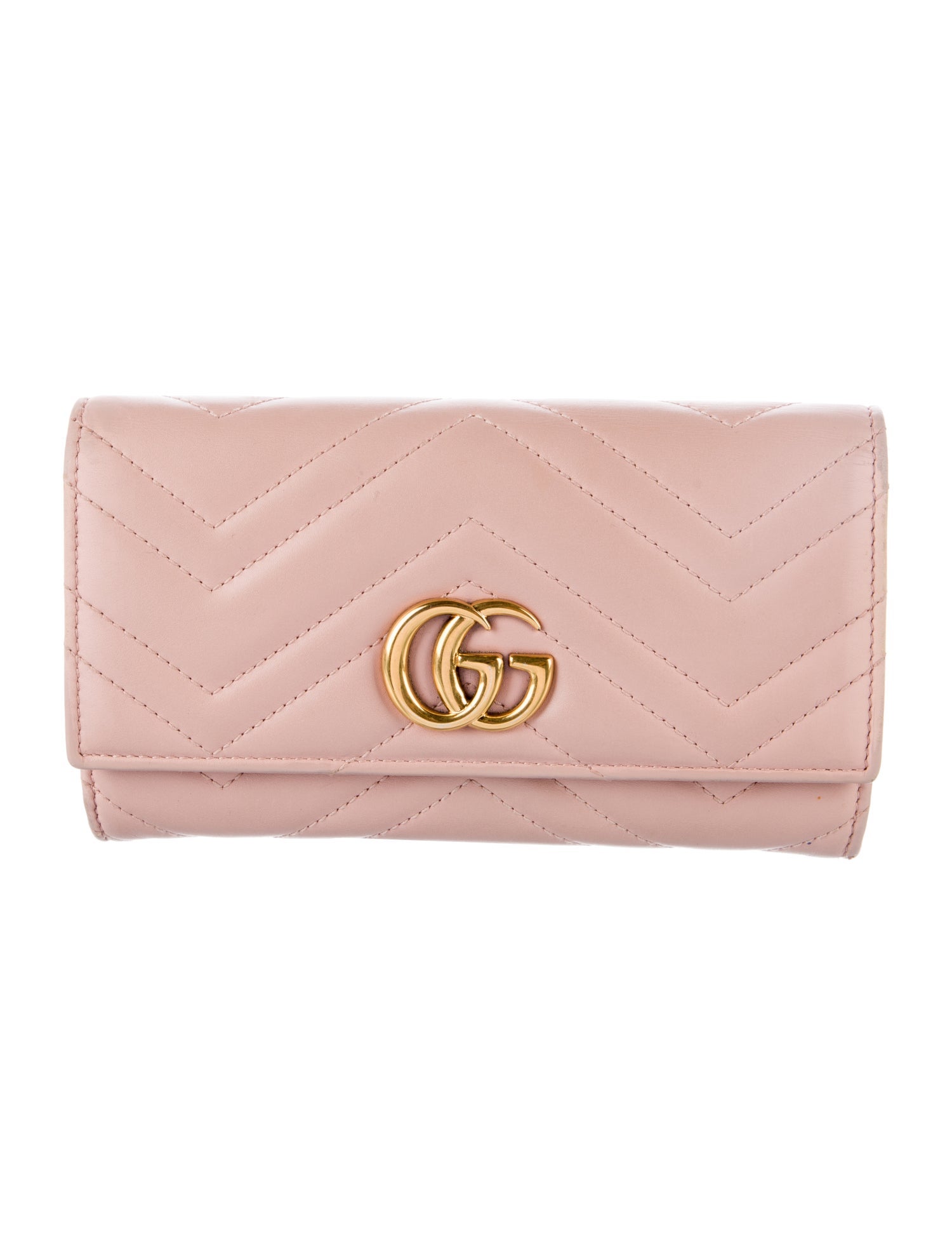 Gucci GG Marmont Matelassé Continental GG Logo Continental Wallet