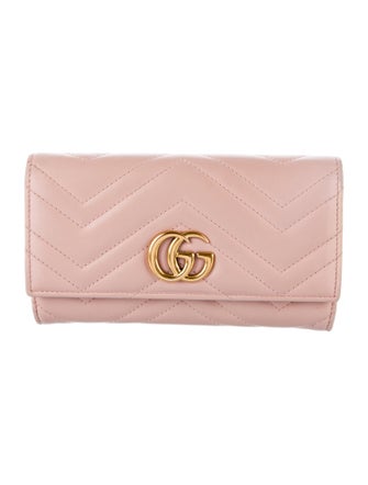 Gucci GG Marmont Matelassé Continental GG Logo Continental Wallet