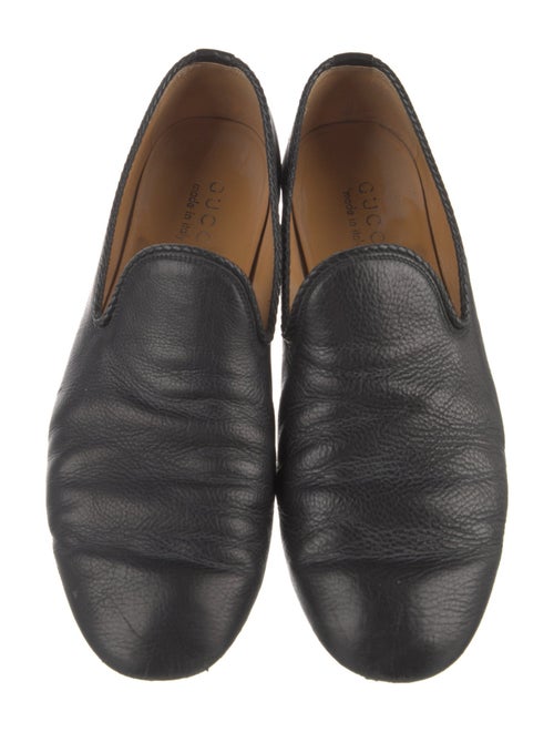 Gucci Bamboo Accent Leather Loafers