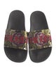 Gucci Floral Print Embroidered Accent Slides