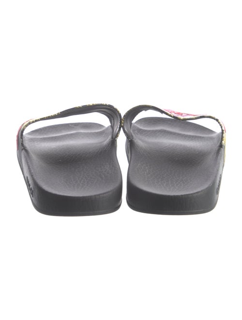 Gucci Floral Print Embroidered Accent Slides