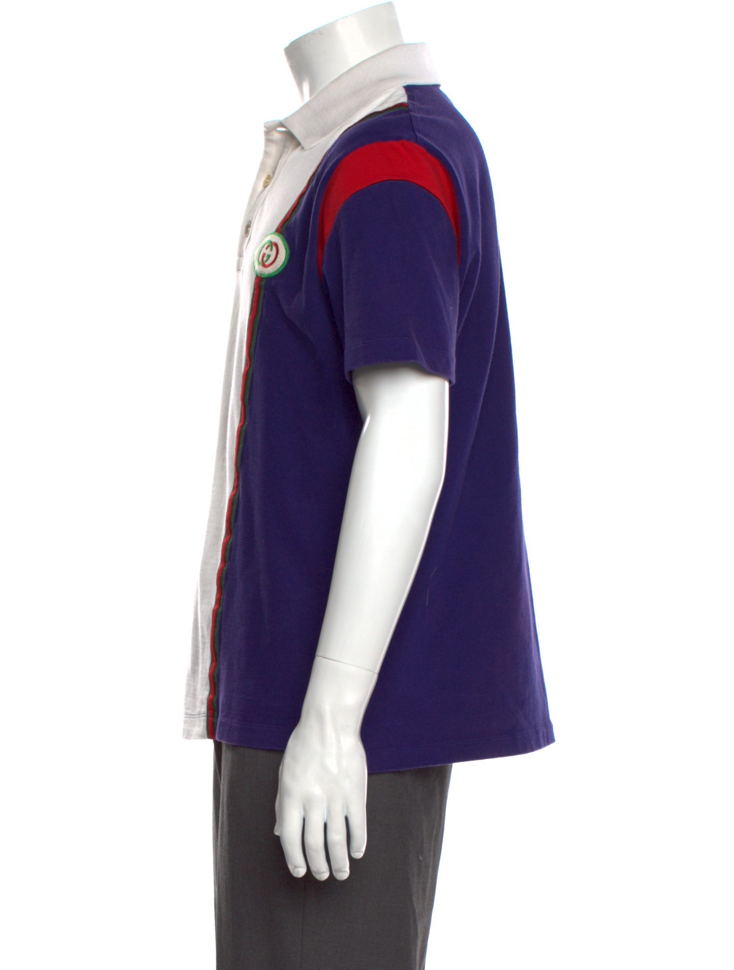 Gucci Web Accent Collar Polo Shirt