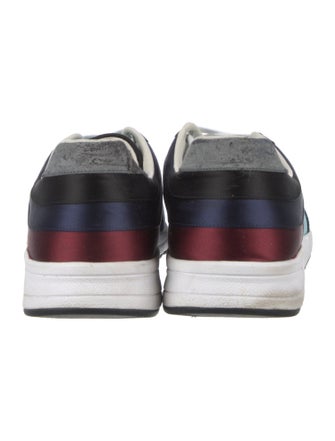Gucci Satin Colorblock Pattern Athletic Sneakers