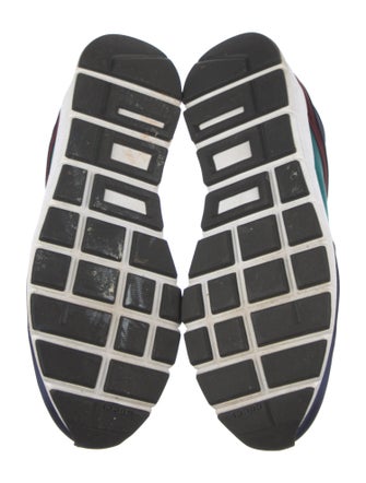 Gucci Satin Colorblock Pattern Athletic Sneakers