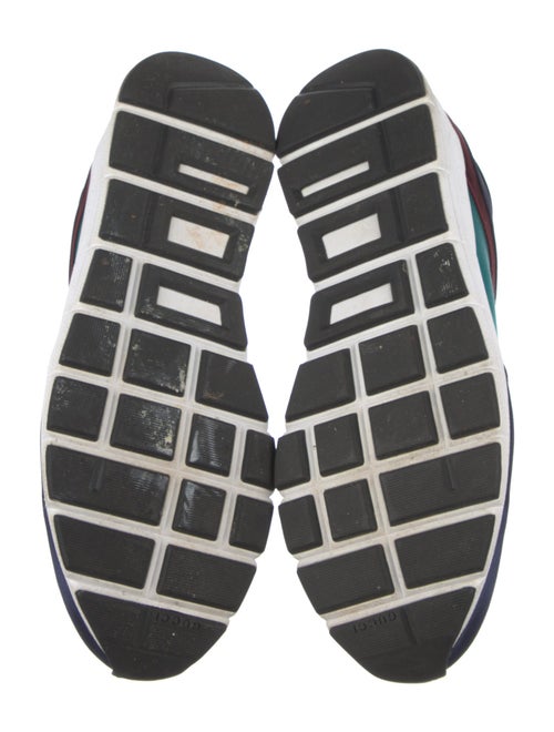Gucci Satin Colorblock Pattern Athletic Sneakers