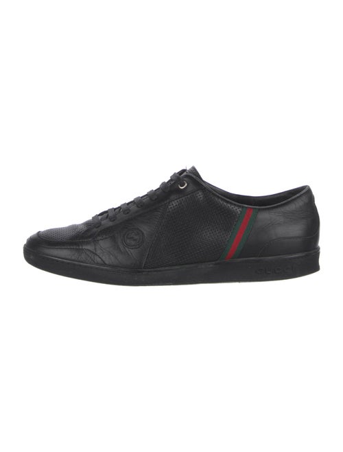 Gucci Web Accent Leather Sneakers