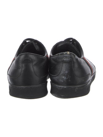 Gucci Web Accent Leather Sneakers