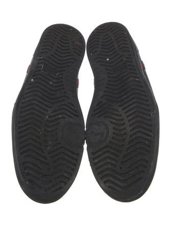 Gucci Web Accent Leather Sneakers