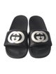 Gucci Interlocking G Logo Leather Slides