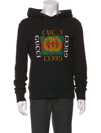 Gucci Graphic Print Crew Neck Hoodie