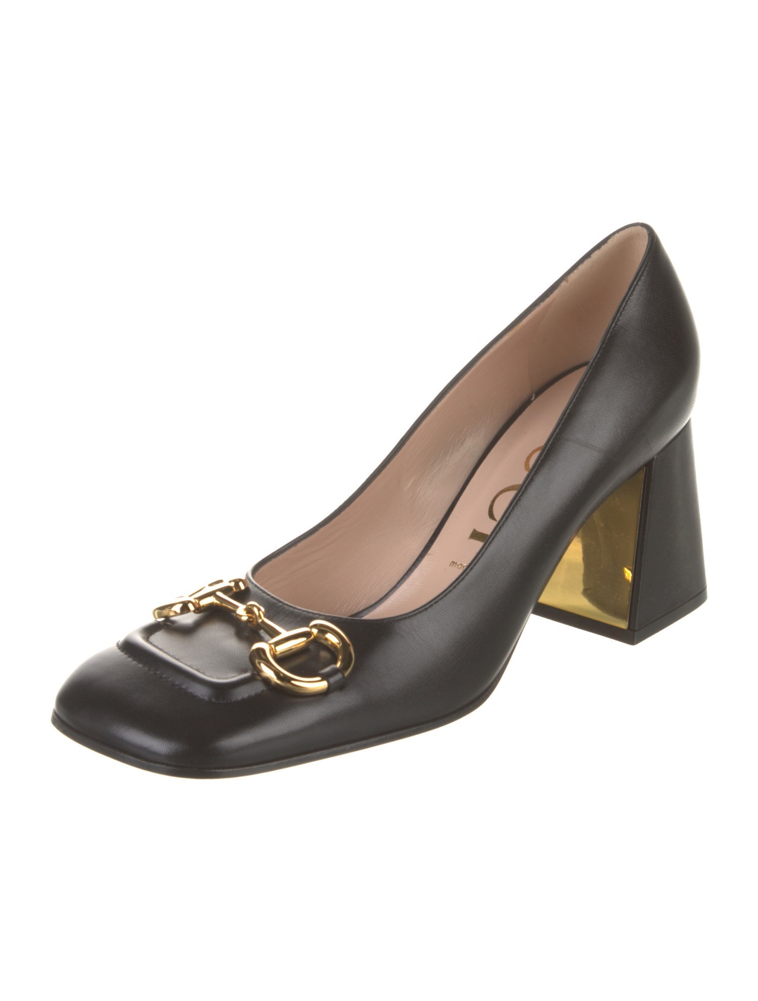 Gucci Horsebit Accent Leather Pumps
