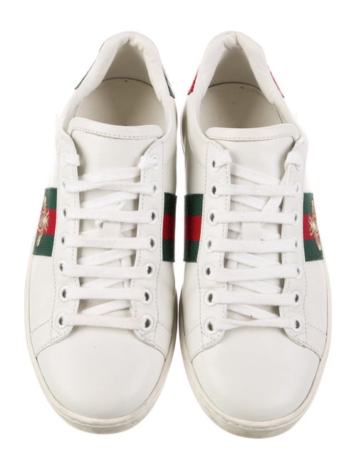 Gucci Web Accent Leather Sneakers