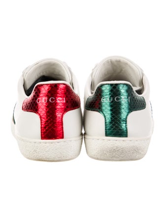 Gucci Web Accent Leather Sneakers