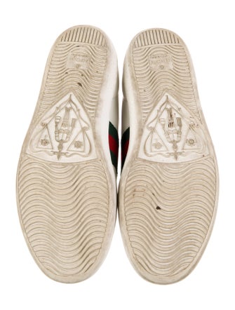 Gucci Web Accent Leather Sneakers