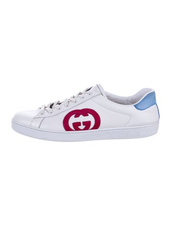 Gucci Interlocking G Logo Leather Sneakers