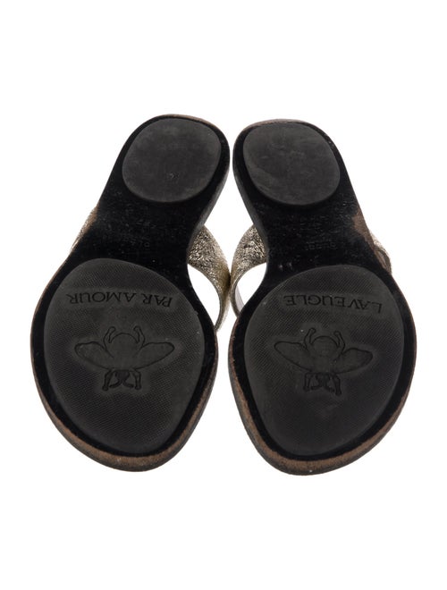 Gucci Double G Logo Leather Slides