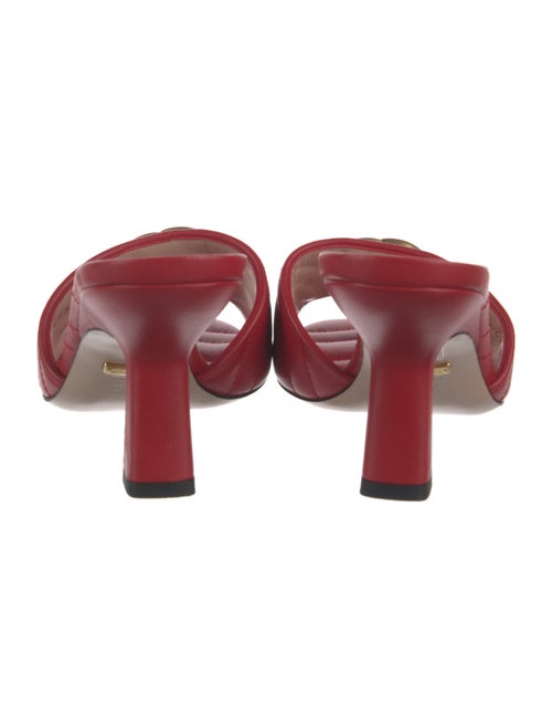 Gucci Running GG Logo Leather Slides