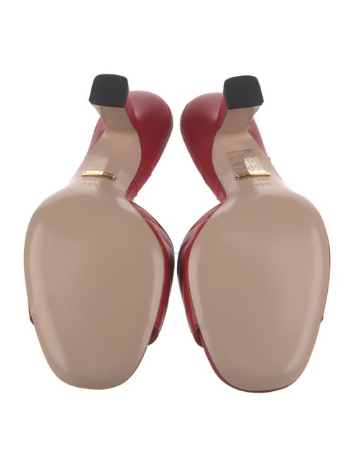 Gucci Running GG Logo Leather Slides