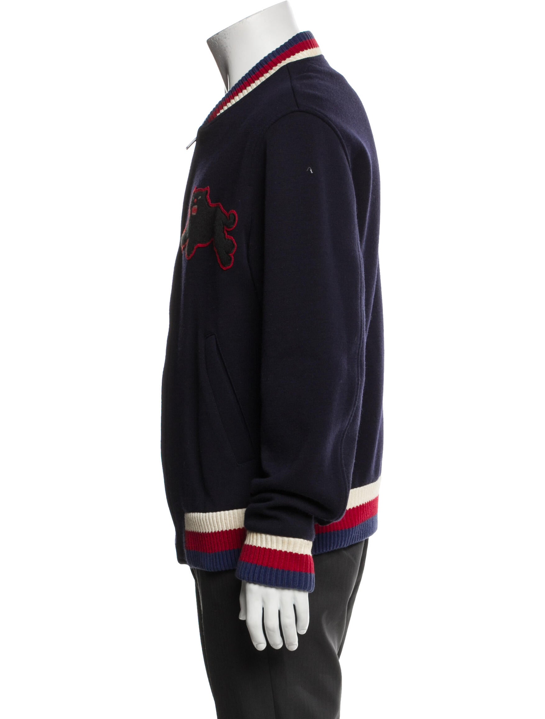 Gucci 2017 Sylvie Web Accent Varsity Jacket