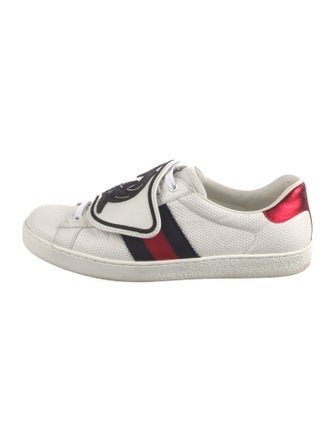 Gucci Leather Colorblock Pattern Sneakers