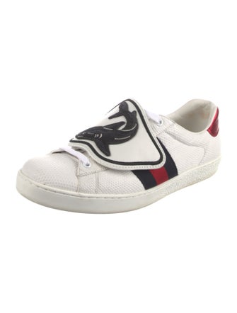 Gucci Leather Colorblock Pattern Sneakers