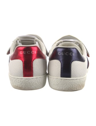 Gucci Leather Colorblock Pattern Sneakers