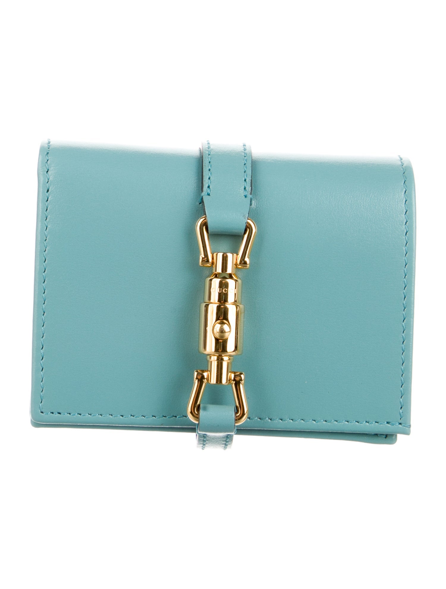 Gucci Jackie 1961 Card Case Piston Lock Accent Compact Wallet