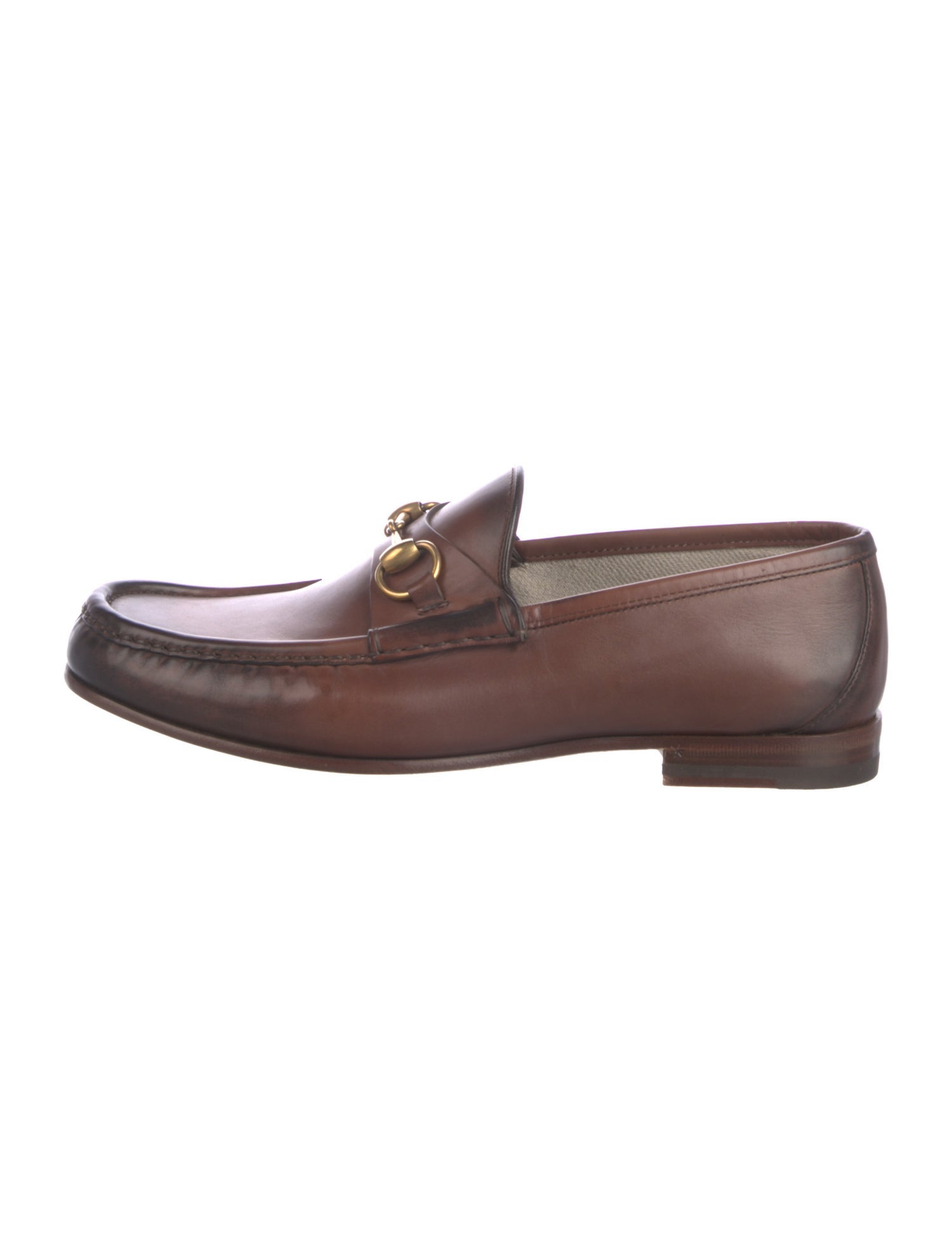 Gucci Horsebit Accent Leather Loafers